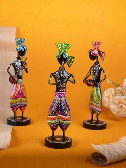 Metal Handpainted Sardar - Set of 3 - WL5258