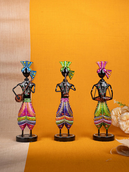 Metal Handpainted Sardar - Set of 3 - WL5258