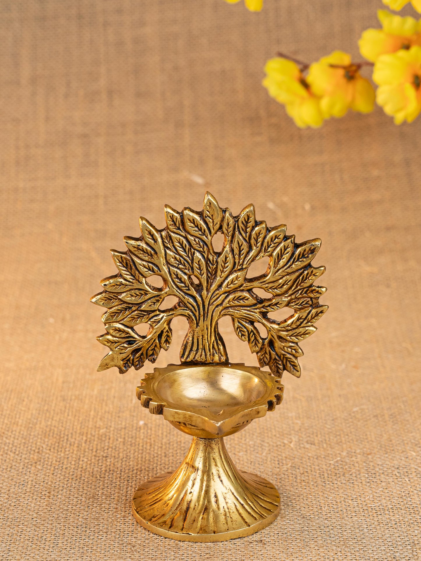 Brass Kalpavriksha Tree with Diya - WL5274