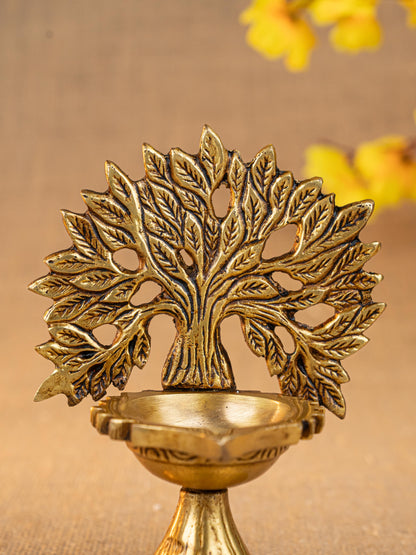 Brass Kalpavriksha Tree with Diya - WL5274