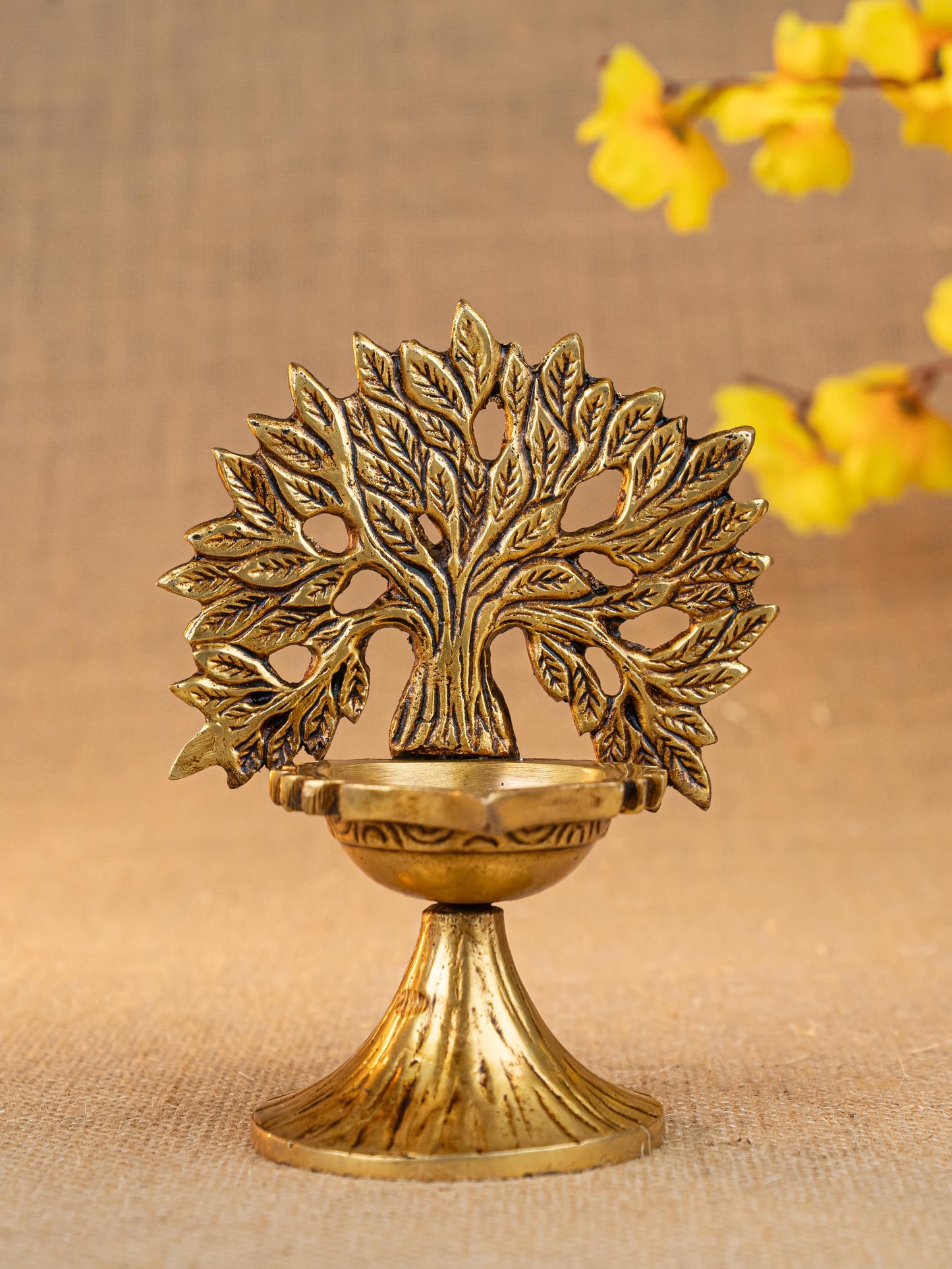 Brass Kalpavriksha Tree with Diya - WL5274