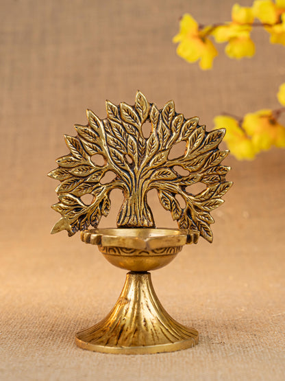 Brass Kalpavriksha Tree with Diya - WL5274