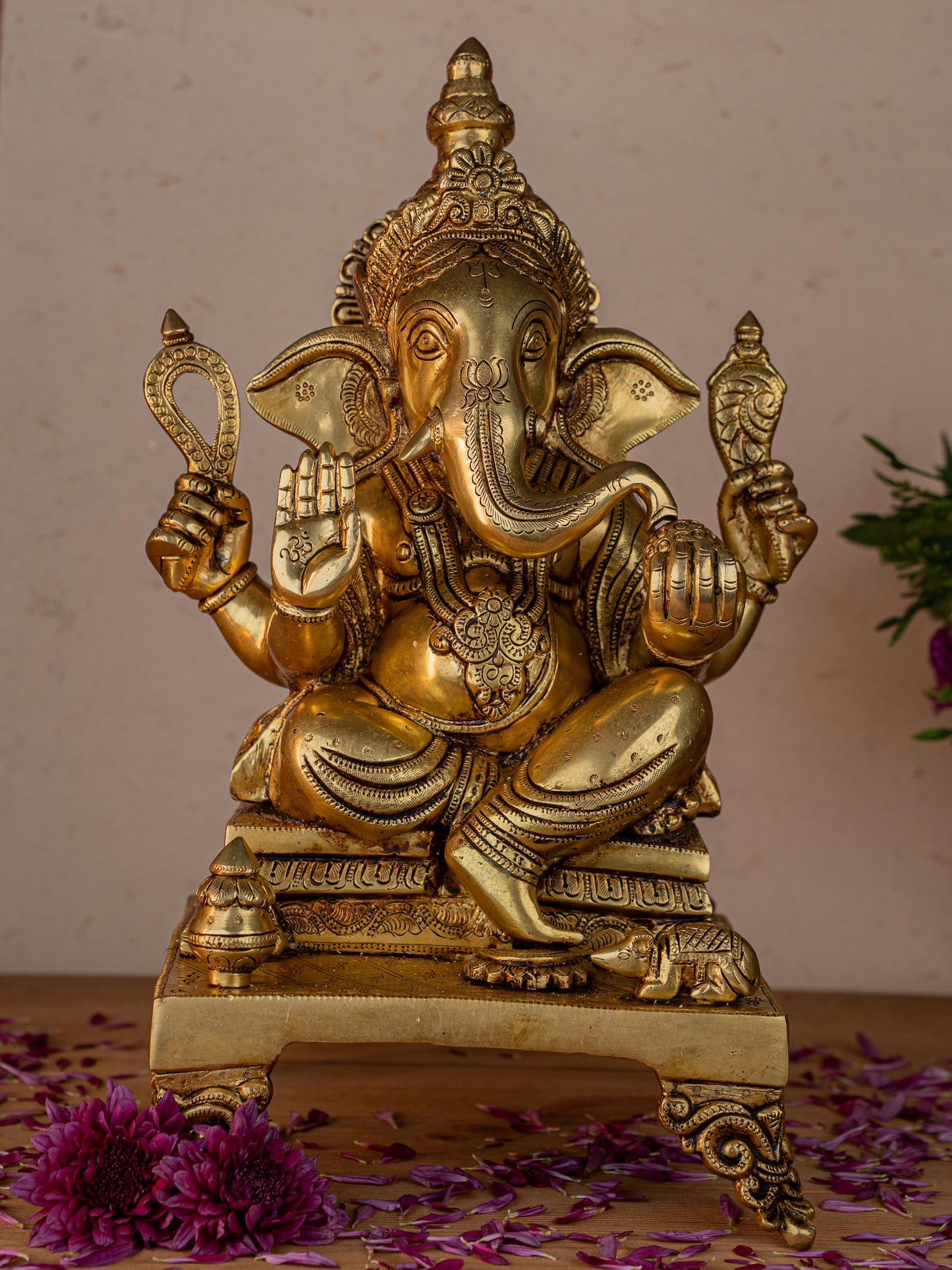 Brass Ganesha Idol - 17 inch - WL5275
