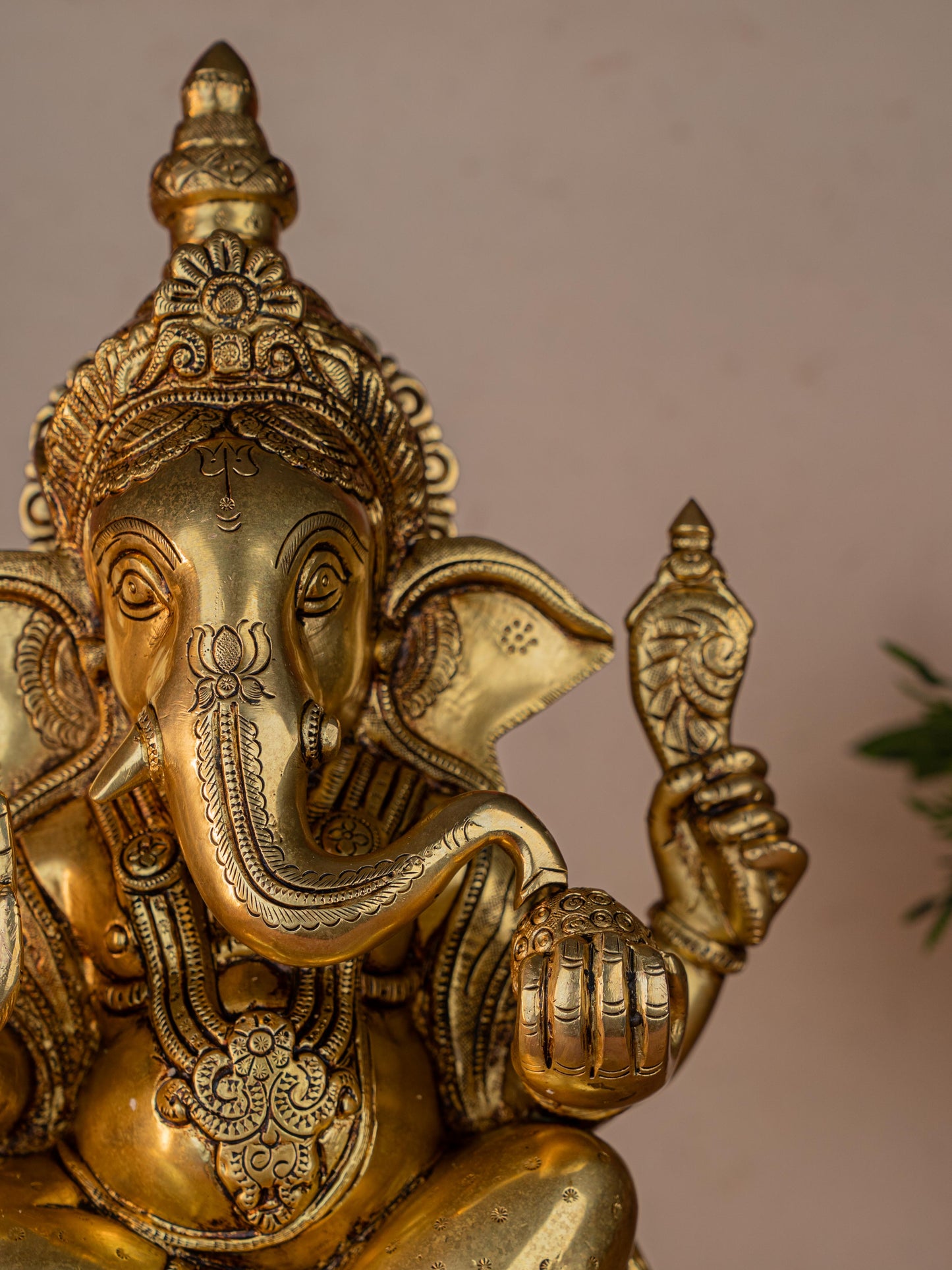 Brass Ganesha Idol - 17 inch - WL5275