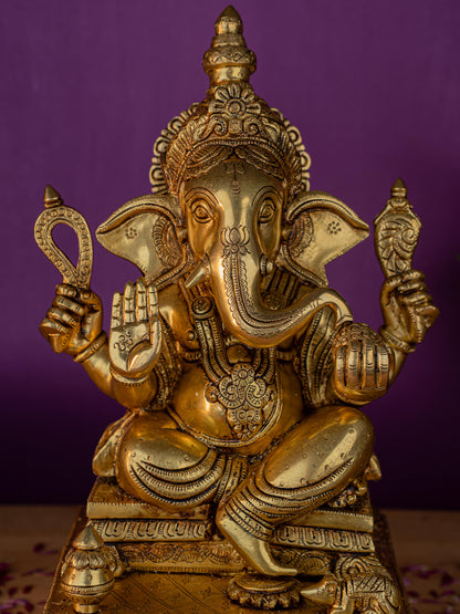 Brass Ganesha Idol - 17 inch - WL5275
