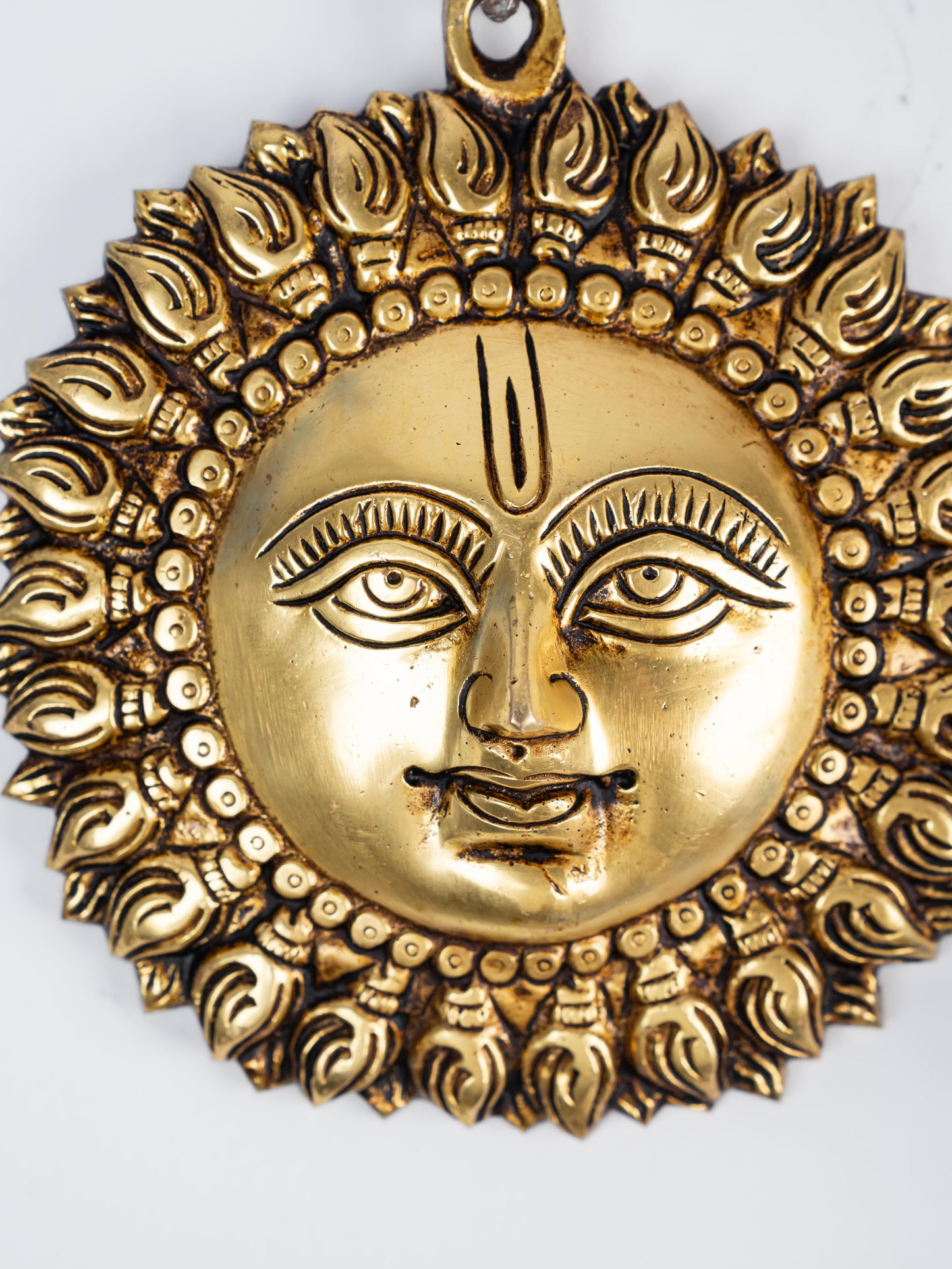 Brass Sun Face Wall Hanging - 6 inch - WL5277