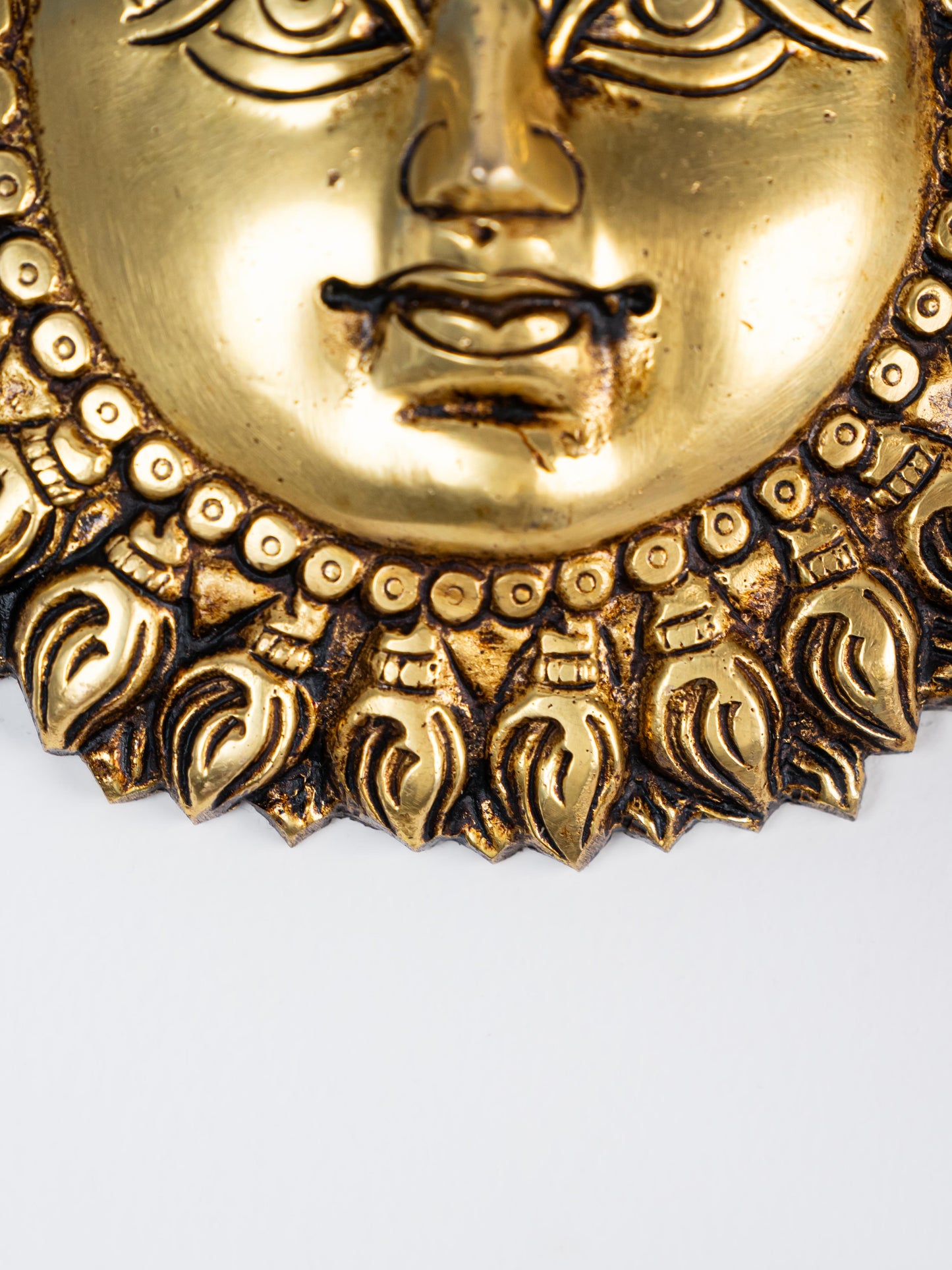 Brass Sun Face Wall Hanging - 6 inch - WL5277