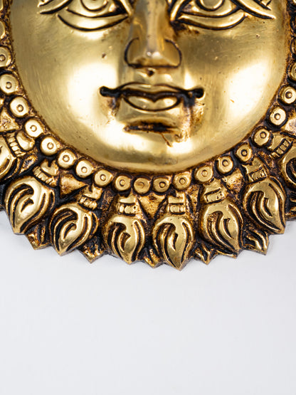 Brass Sun Face Wall Hanging - 6 inch - WL5277