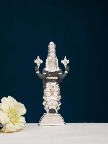 Zinc Alloy Tirupathi Balaji Idol - Silver - 6 inch - WL5180-2