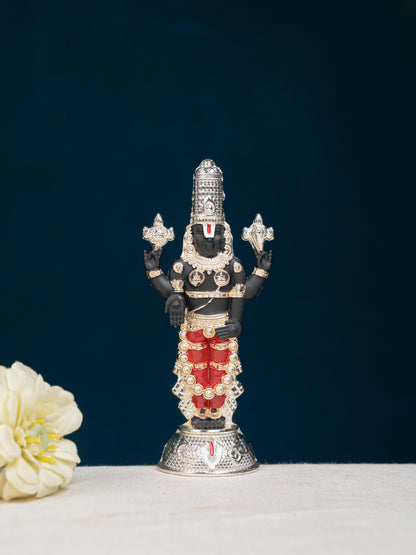 Zinc Alloy Tirupathi Balaji Idol - Silver - 6 inch - WL5180-2