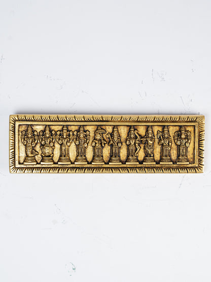 Brass Dasavatharam Plate Wall Hanging - 13 inch - WL5281