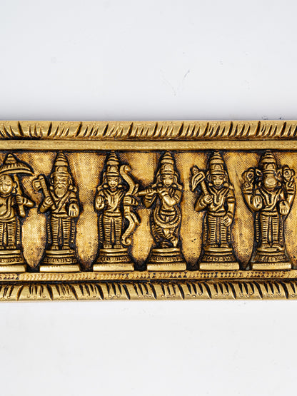 Brass Dasavatharam Plate Wall Hanging - 13 inch - WL5281