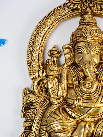 Brass Ganesha Idol - 11 inch - WL5282