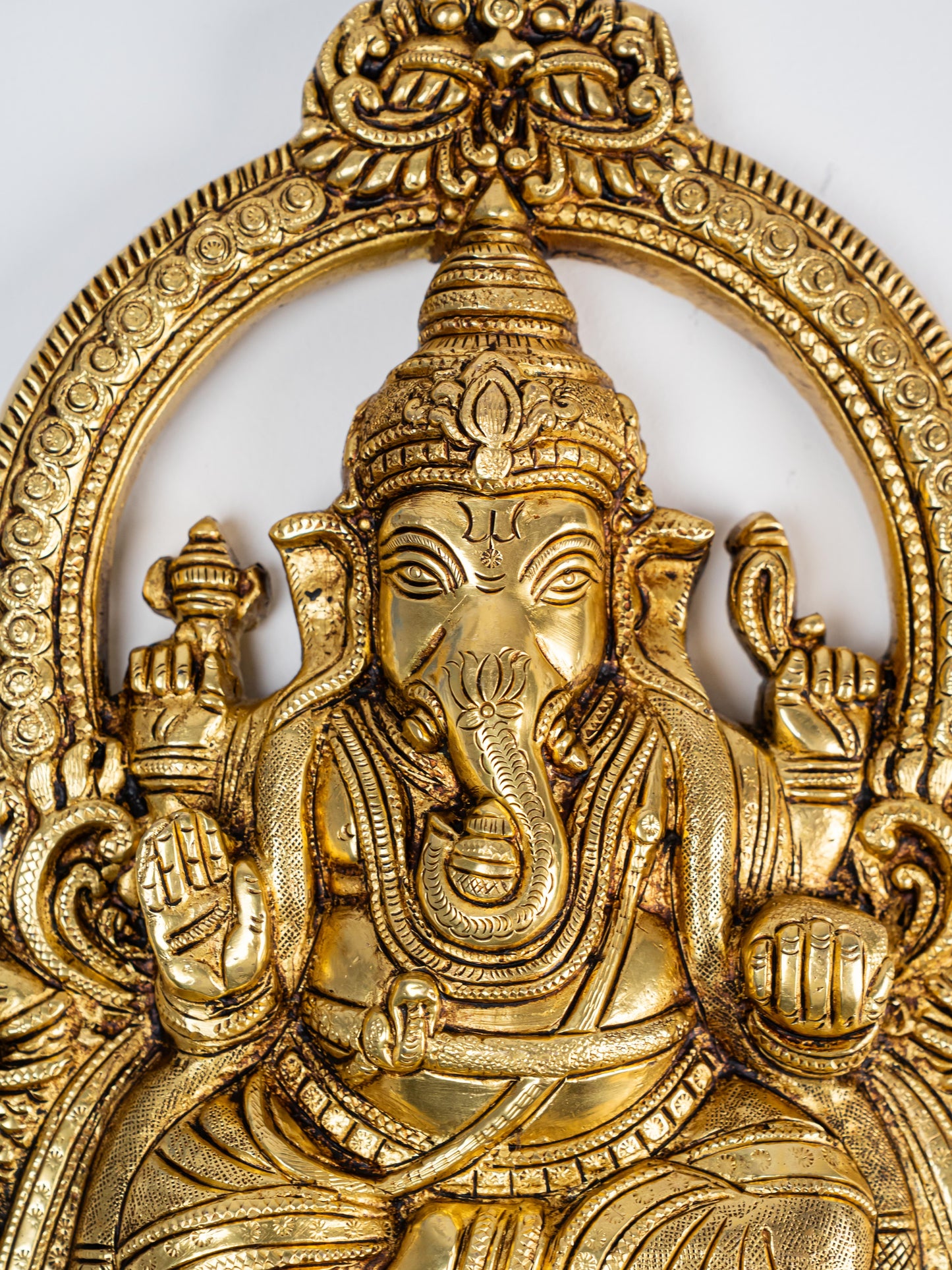 Brass Ganesha Idol - 11 inch - WL5282