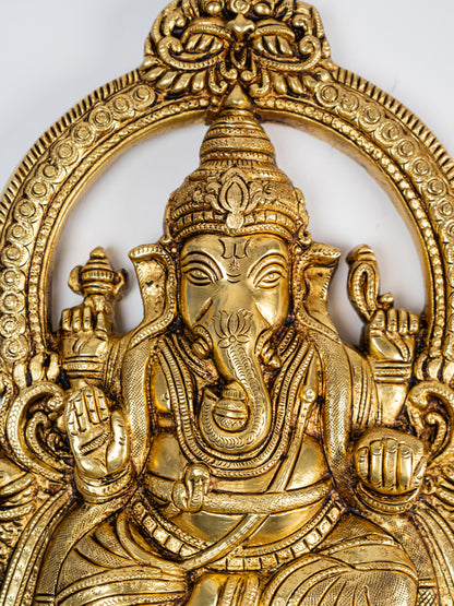Brass Ganesha Idol - 11 inch - WL5282