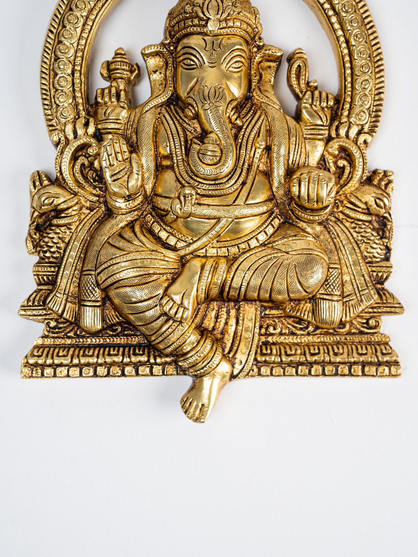 Brass Ganesha Idol - 11 inch - WL5282