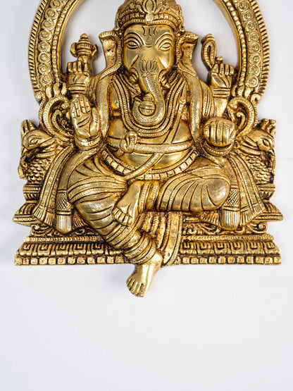 Brass Ganesha Idol - 11 inch - WL5282