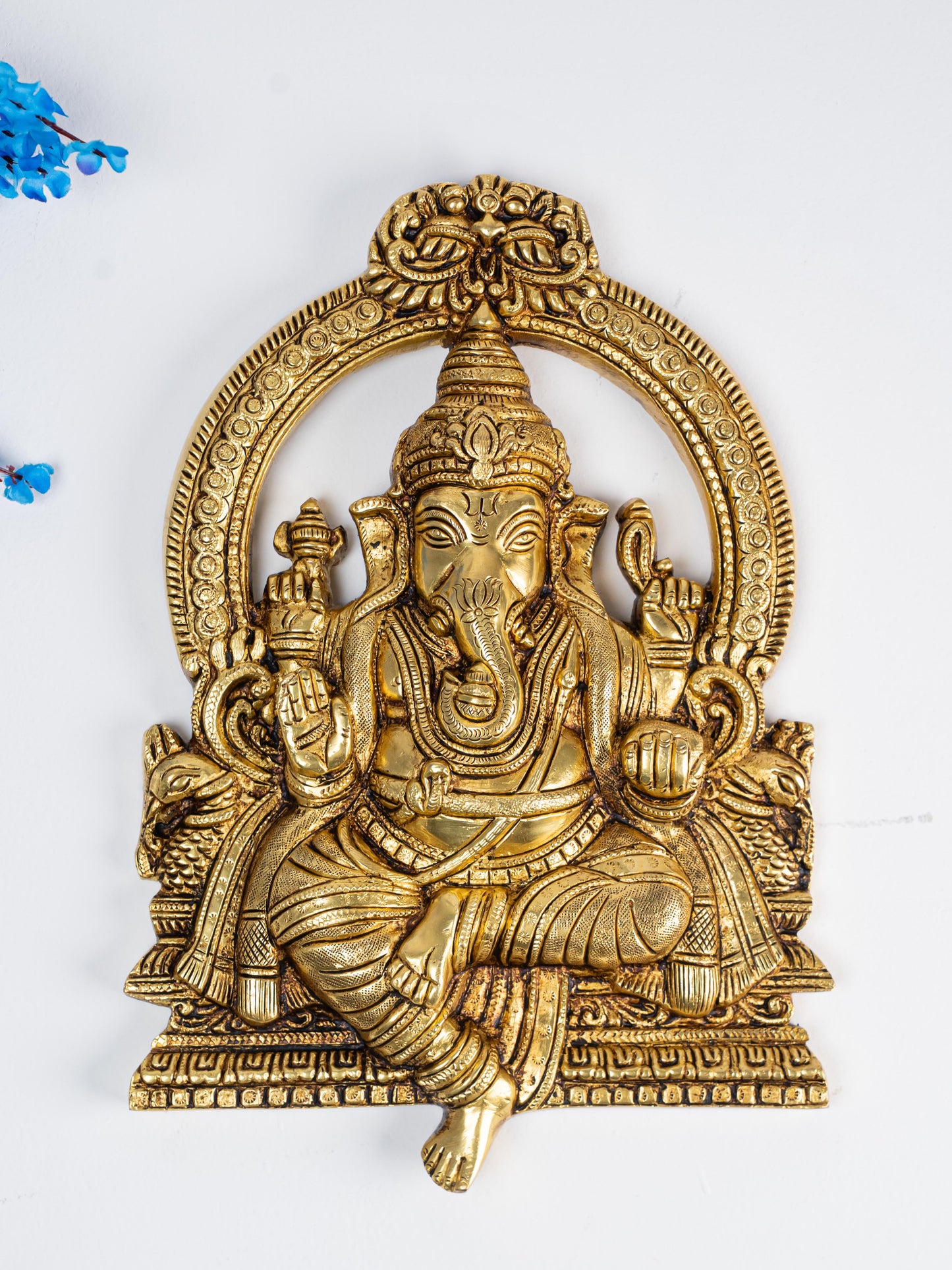 Brass Ganesha Idol - 11 inch - WL5282