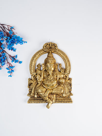 Brass Ganesha Idol - 11 inch - WL5282