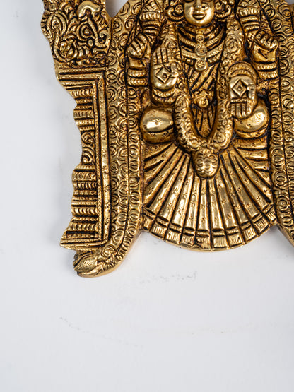 Brass Tirupati Balaji with Padmavathi Thayar Wall Hanging - 7 inch - WL5283