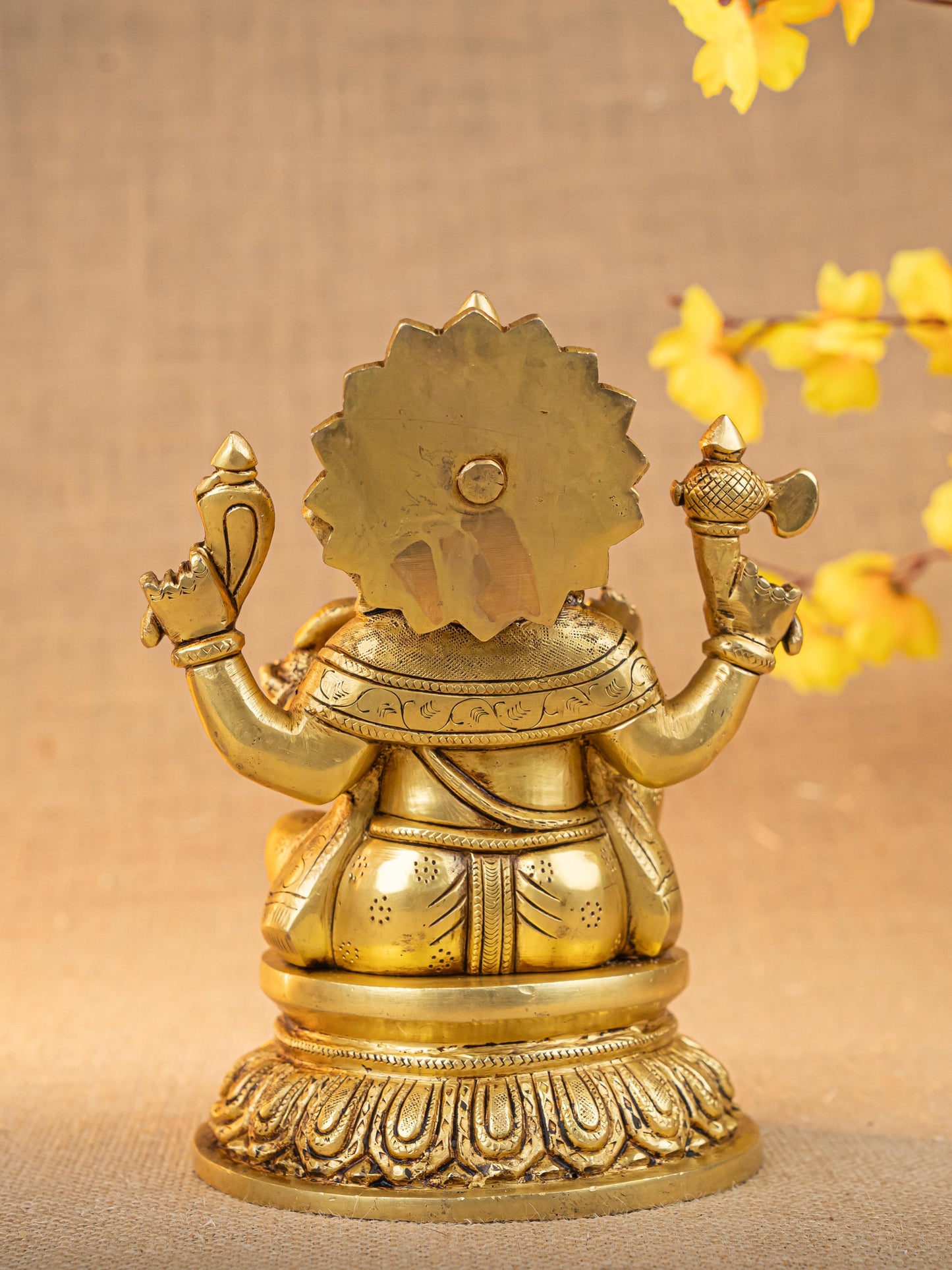 Brass Ganesha Idol - 7 inch - WL5285