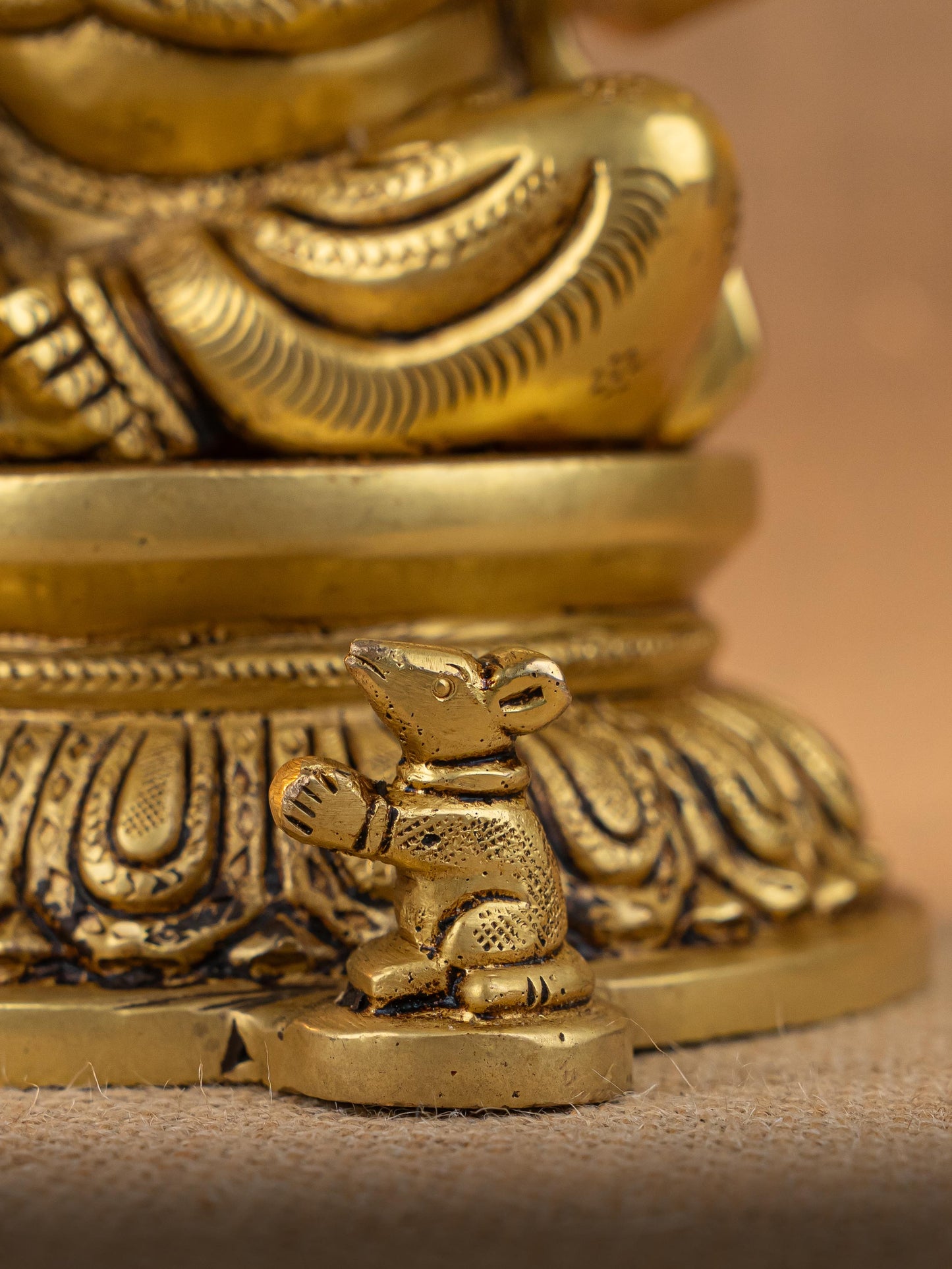Brass Ganesha Idol - 7 inch - WL5285