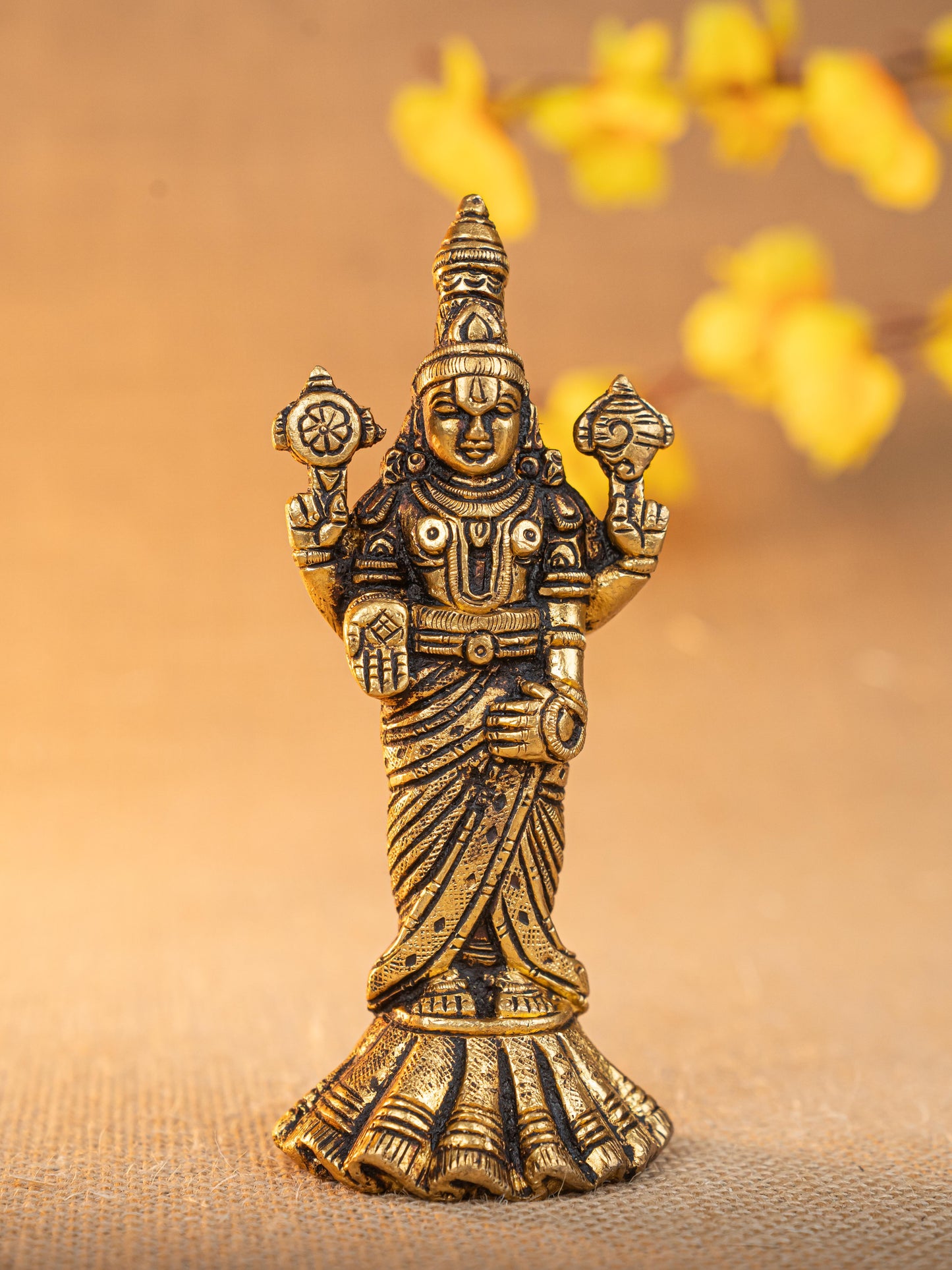 Brass Tirupathi Balaji Idol - 6 inch - WL5292