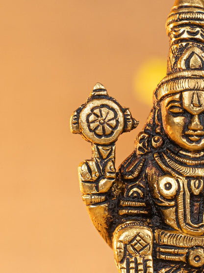 Brass Tirupathi Balaji Idol - 6 inch - WL5292