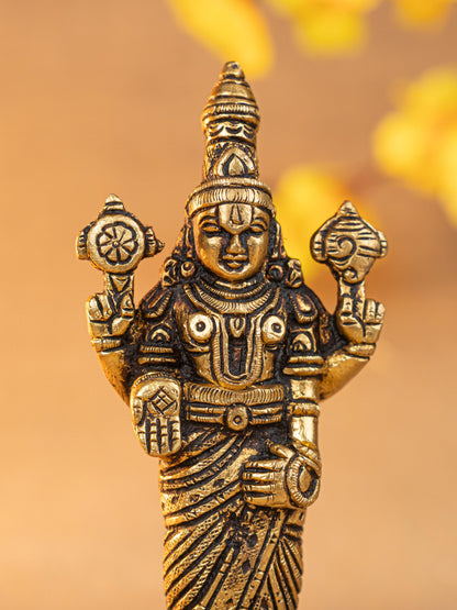 Brass Tirupathi Balaji Idol - 6 inch - WL5292