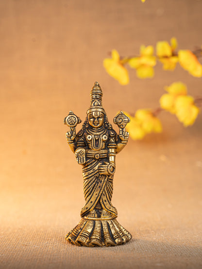 Brass Tirupathi Balaji Idol - 6 inch - WL5292