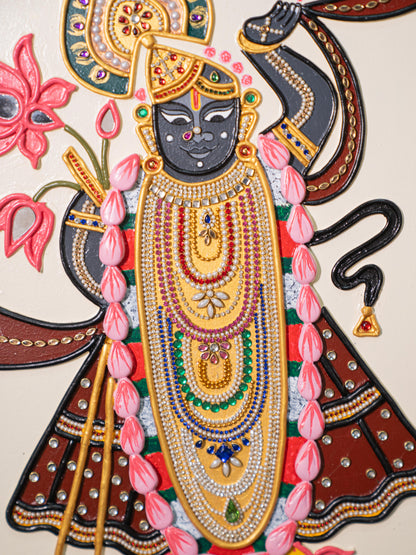 Lippan Art: Shreenathji Hanging Frame - 20 x 16 inch - WL5295