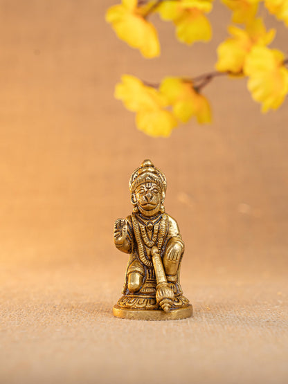 Brass Hanuman Idol - 3 inch - WL5296