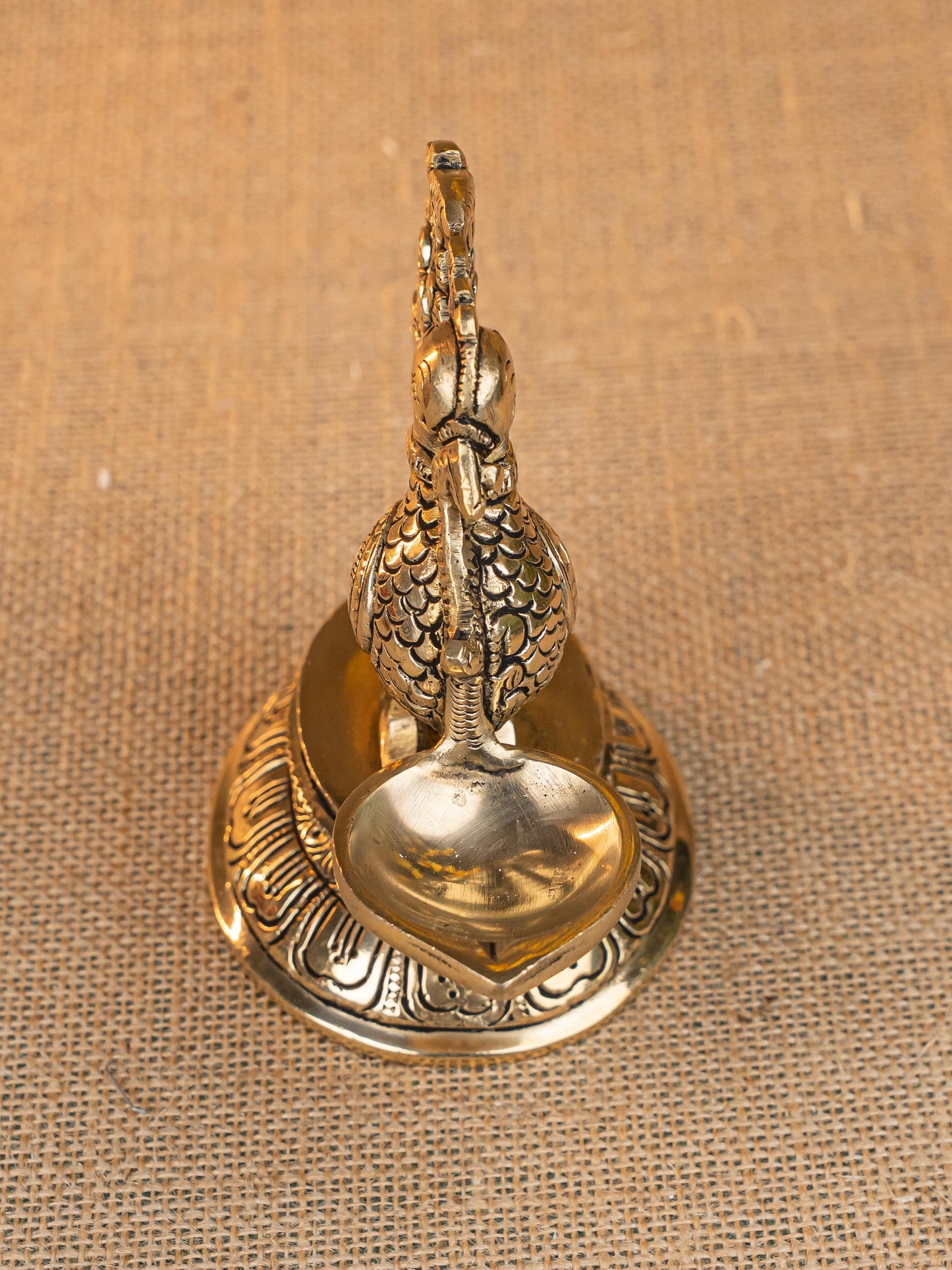 Brass Annapakshi with Diya - 5 inch - WL5299