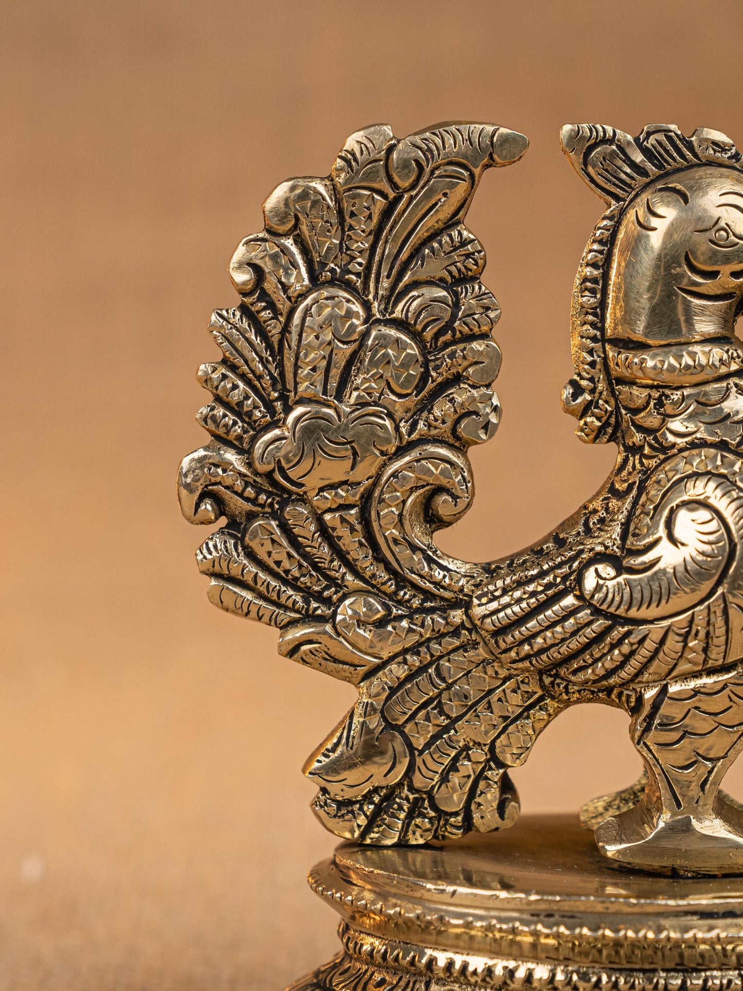 Brass Annapakshi with Diya - 5 inch - WL5299