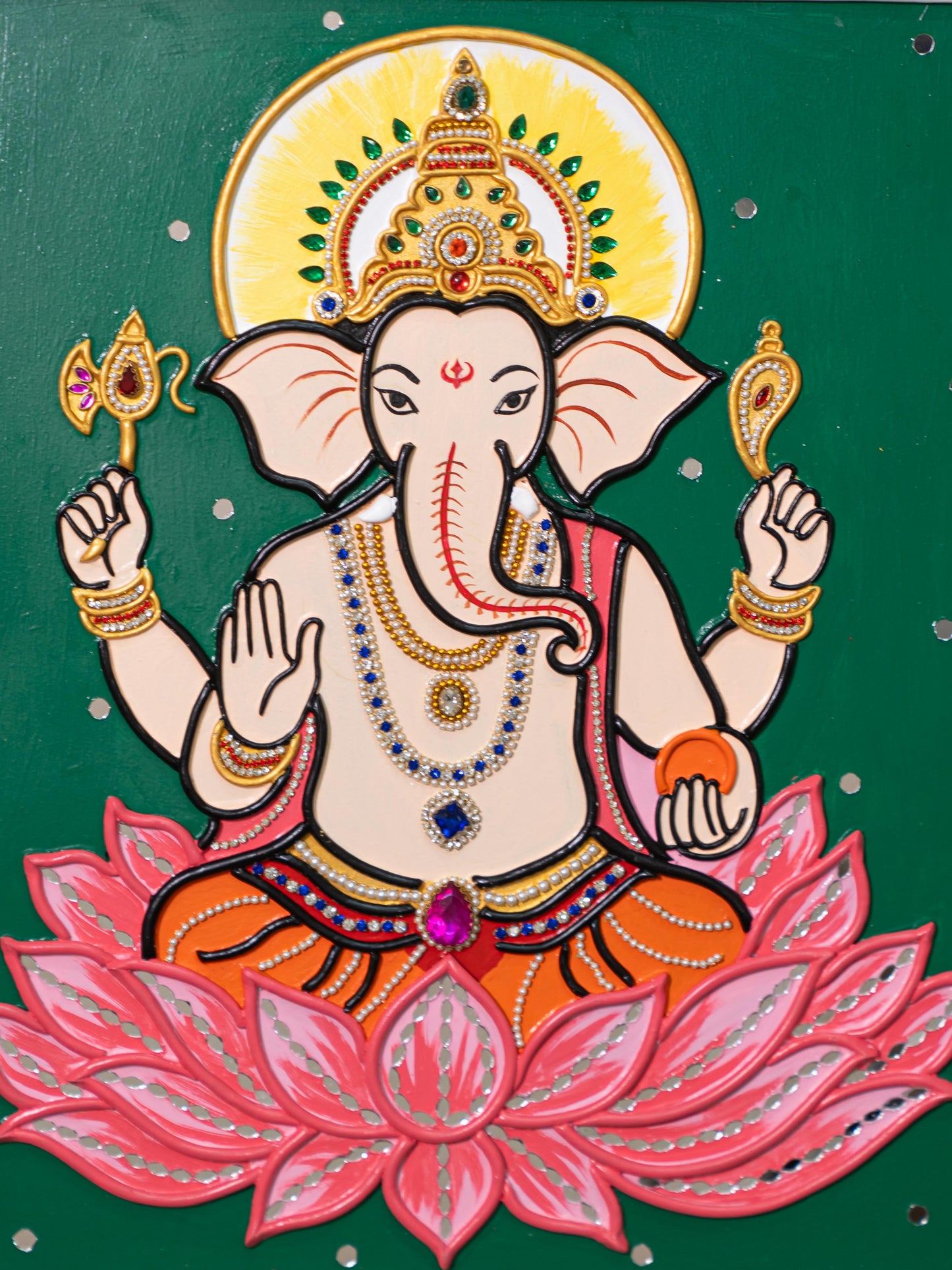 Lippan Art: Ganesha Hanging Frame - 16 x 14 inch - WL5302