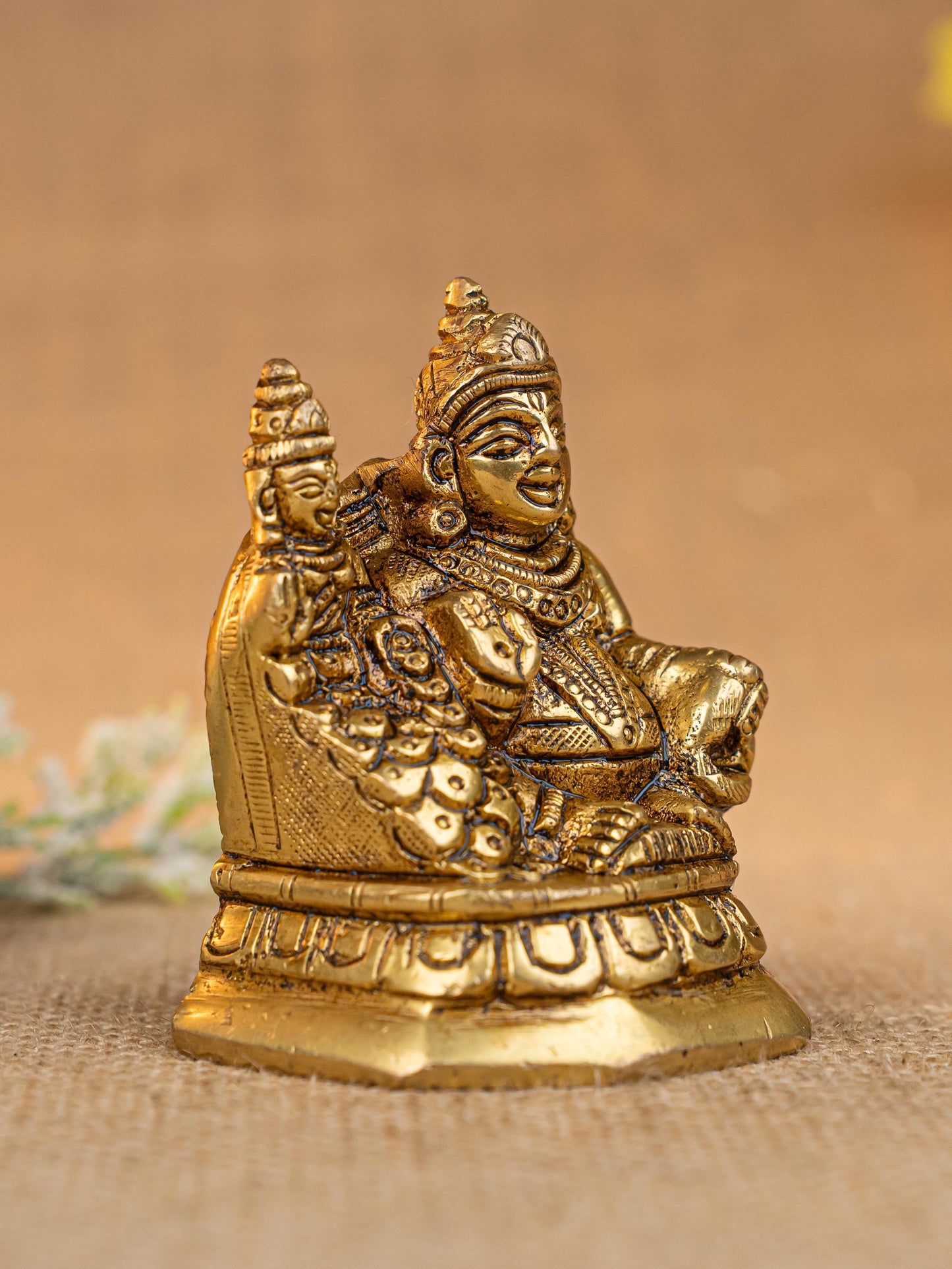 Brass Lakshmi with Kuber - 3 inch - WL5309