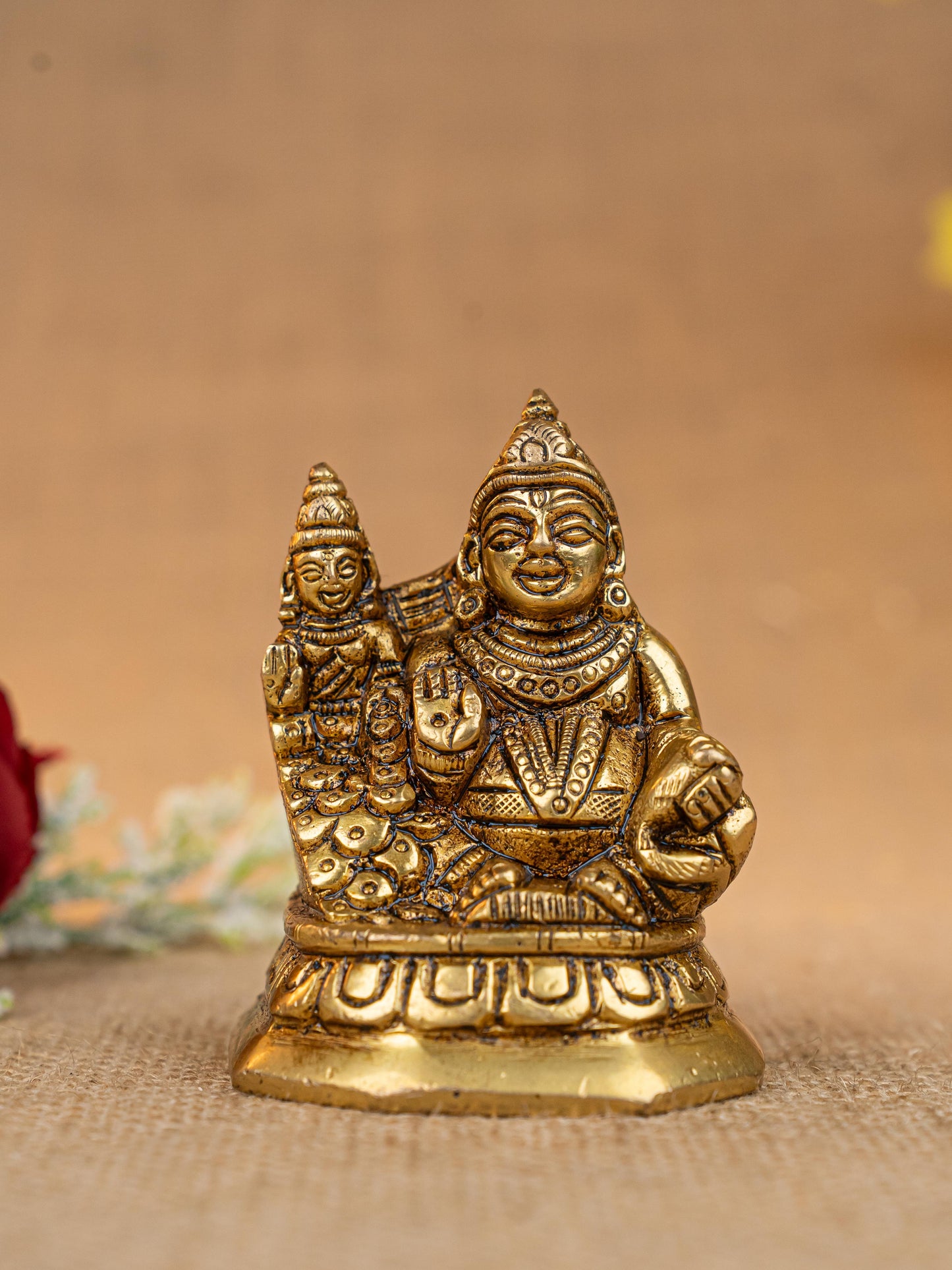 Brass Lakshmi with Kuber - 3 inch - WL5309