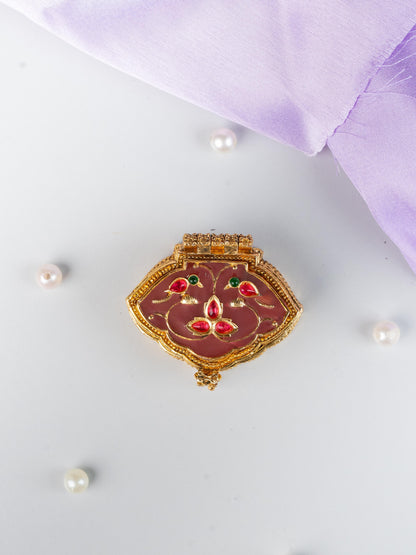 Designer Leaf Design Kumkum Holder - WL5313