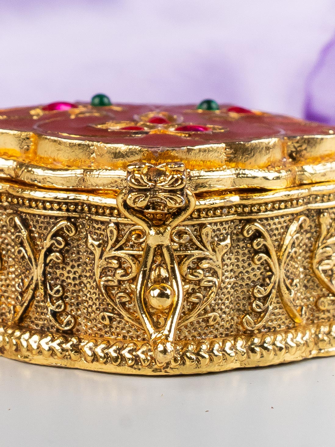 Designer Leaf Design Kumkum Holder - WL5313
