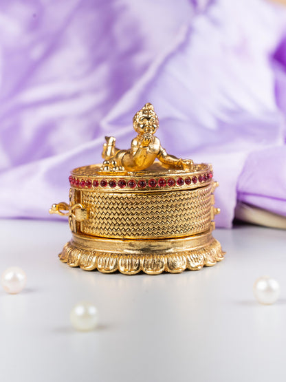 Designer Baby Krishna Kumkum Holder - WL5314