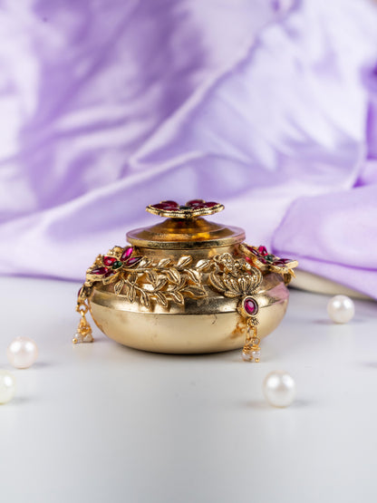 Designer Flower Kumkum Holder - WL5315