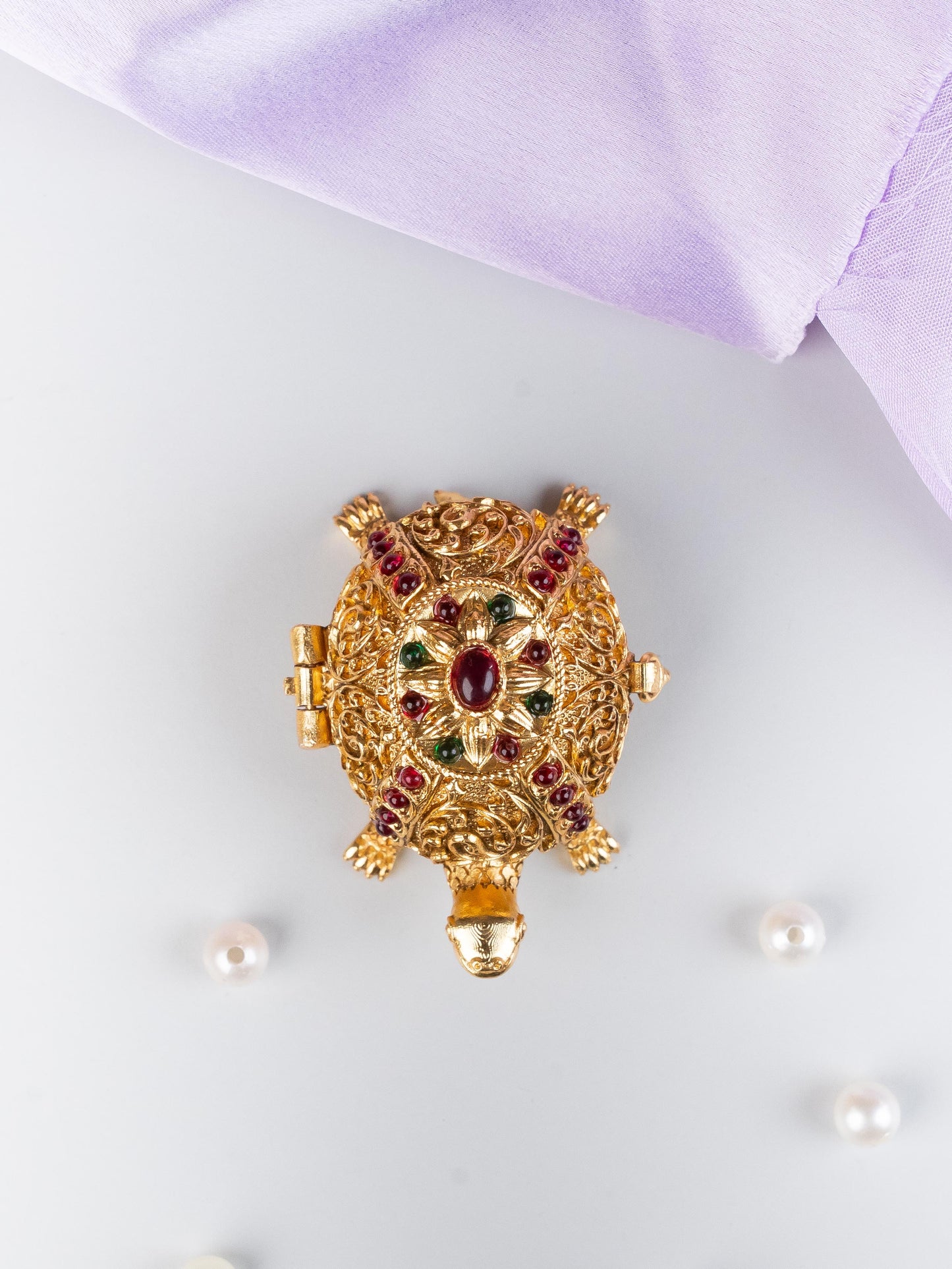 Designer Tortoise Kumkum Holder - WL5319