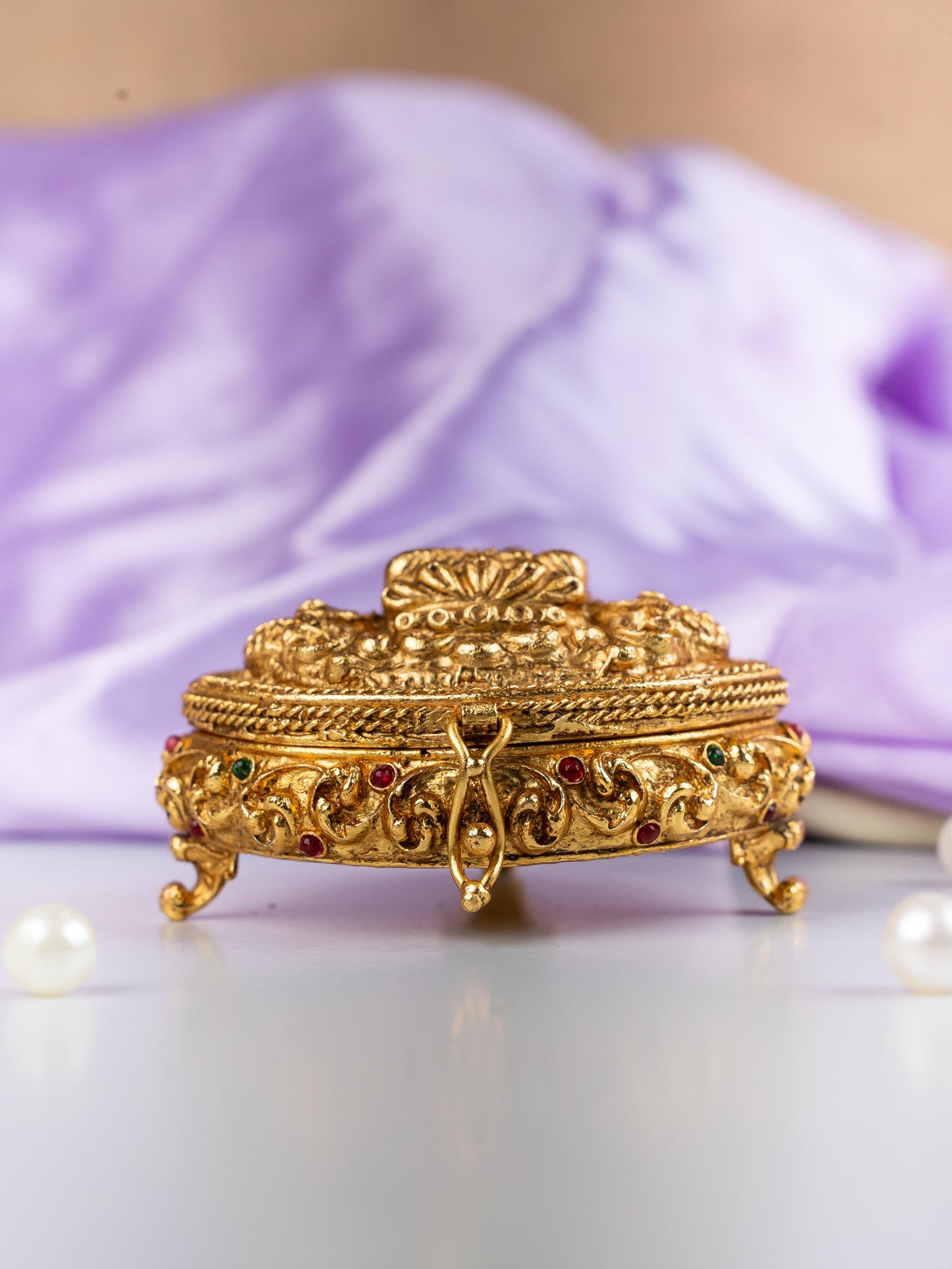 Designer Lakshmi Oval Kumkum Holder - WL5321
