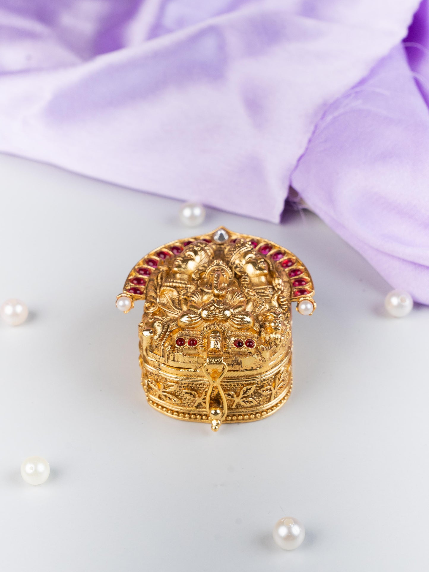 Designer Ganesha & Shivan Kumkum Holder - WL5323