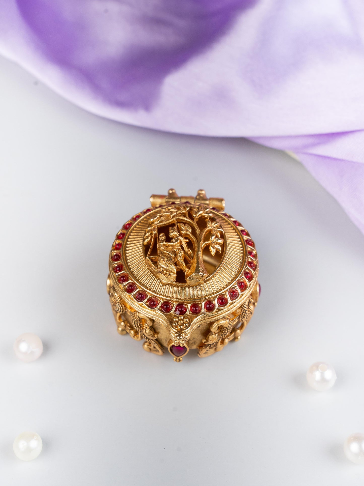 Designer Radha & Krishna Kumkum Holder - WL5324