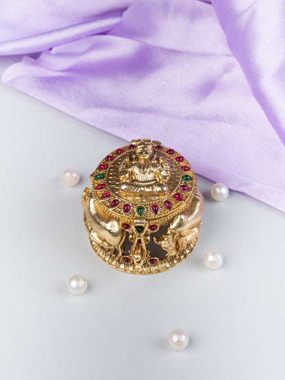 Designer Lakshmi with Cow Kumkum Holder - WL5325
