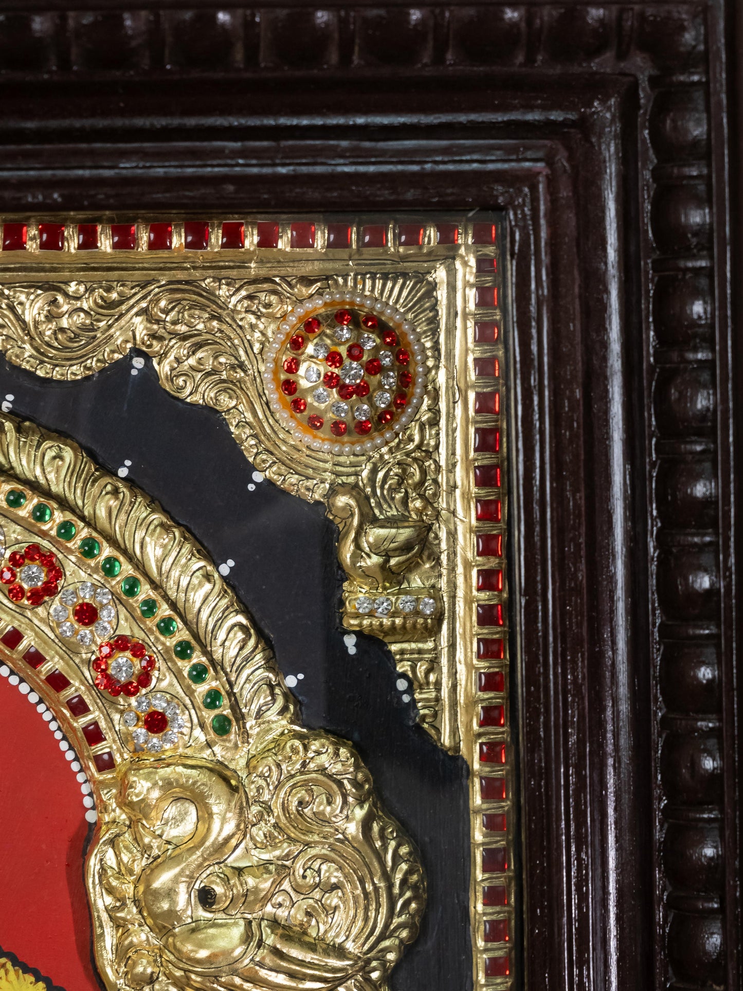 Tanjore Painting - Tirupathi Balaji - Semi Embossed - 24x18 inch - WL5335