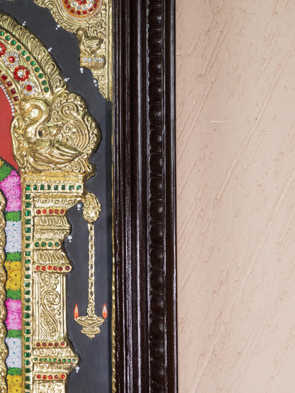 Tanjore Painting - Tirupathi Balaji - Semi Embossed - 24x18 inch - WL5335