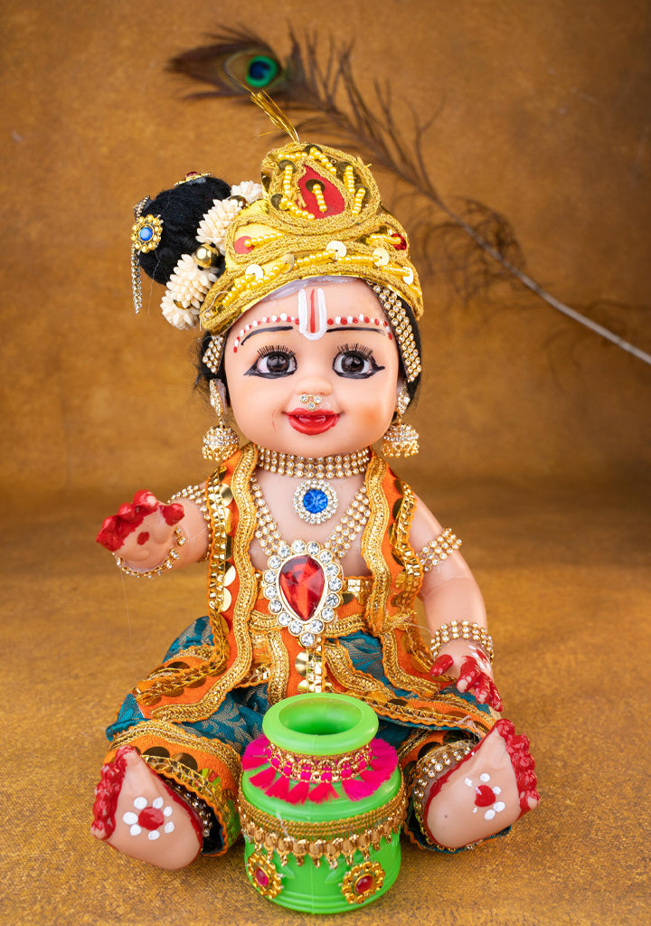 Baby Butter Krishna Doll - 11 inch - WL5371