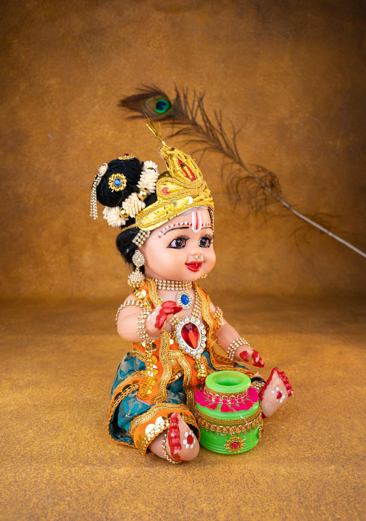 Baby Butter Krishna Doll - 11 inch - WL5371